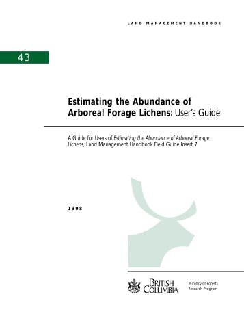 Estimating the Abundance of Arboreal Forage ... - Ministry of Forests