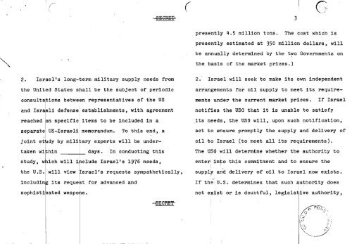 Sinai Disengagement Agreement - Vol. I - Gerald R. Ford ...