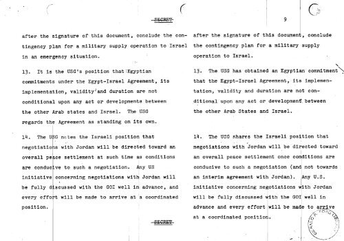 Sinai Disengagement Agreement - Vol. I - Gerald R. Ford ...