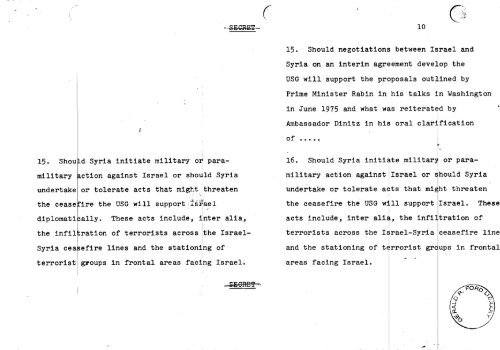 Sinai Disengagement Agreement - Vol. I - Gerald R. Ford ...