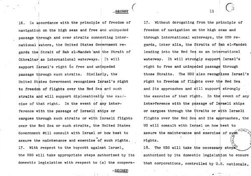 Sinai Disengagement Agreement - Vol. I - Gerald R. Ford ...