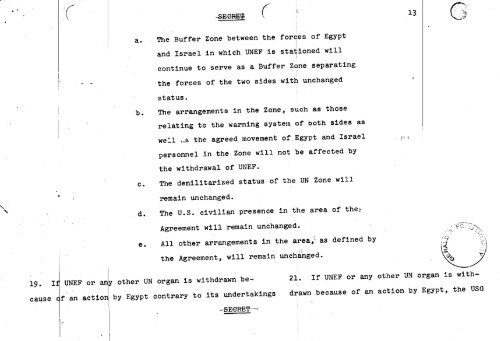 Sinai Disengagement Agreement - Vol. I - Gerald R. Ford ...