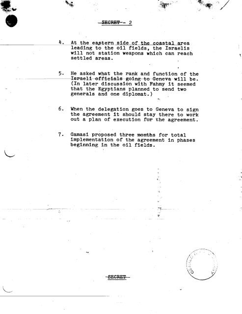 Sinai Disengagement Agreement - Vol. I - Gerald R. Ford ...