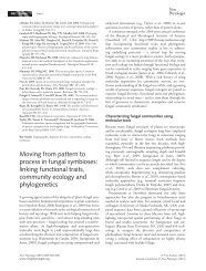 Moving from pattern to process in fungal symbioses - Fordham ...