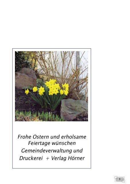 Frohe Ostern und erholsame Feiertage wünschen ...