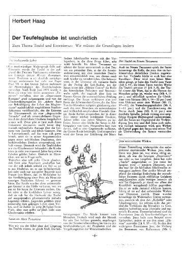 Herbert Haag Der Teufelsglaube ist unchr ich