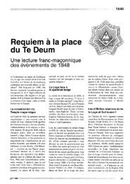 Requiem a la place du Te Deum Une lecture franc-maçonnique des ...
