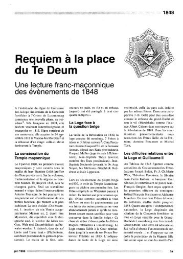 Requiem a la place du Te Deum Une lecture franc-maçonnique des ...
