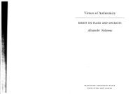 Virtues of Authenticity ESSAYS ON PLATO AND SOCRATES ...