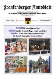 Amtsblatt der Stadt Frankenberg - Nr. 21/14 vom 26.07.2013