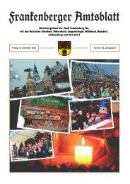 Amtsblatt Stadt Frankenberg Nr. 21/23 vom 13.12.2013
