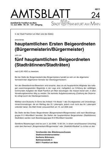 Amtsblatt Nr. 24/2006 (PDF 2.7 MB) - Frankfurt am Main