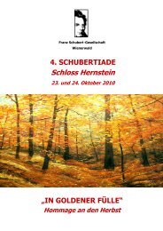 IN GOLDENER FÜLLE - Franz-Schubert-Gesellschaft Wienerwald