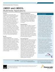 i.MX31 and i.MX31L Multimedia Applications - Freescale ...