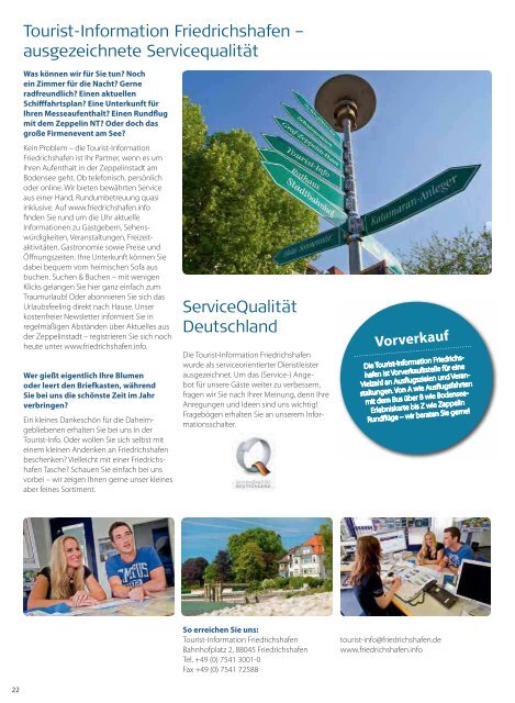 Gastgeber-Journal 2014/2015 - Friedrichshafen