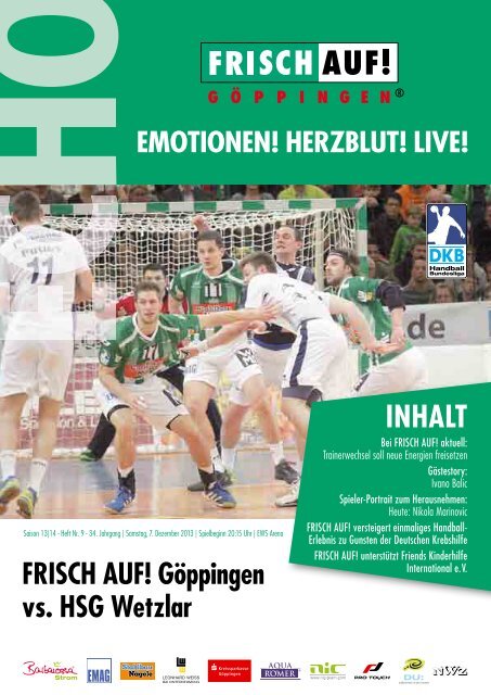 Echo Heft Nr. 9, FRISCH AUF! Göppingen - HSG Wetzlar