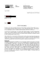 Notice of Deferral Letter from FSIS to EST. M21069 (April 29, 2013)