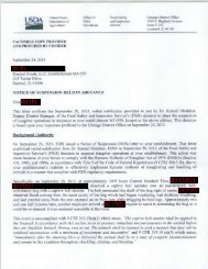 Notice of Suspension Held in Abeyance Letter from FSIS to EST ...