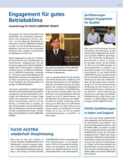 Ausgabe 3 - Fuchs Petrolub AG