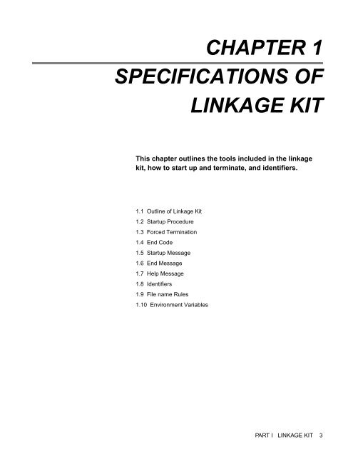 Linkage Kit Manual V6-00 - Fujitsu