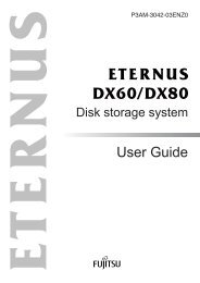 ETERNUS DX60/DX80 Disk storage system User Guide - Fujitsu