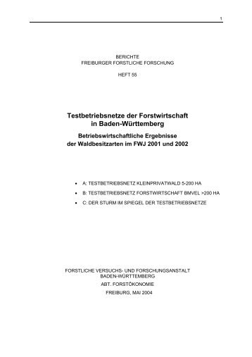 Fillbrandt, Th.; Hartebrodt, C.; Hercher, W. - Forstliche Versuchs