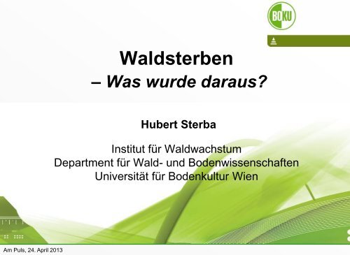 Vortrag Hubert Sterba - FWF