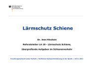 24.11.2011 Vortrag Schienenlärm Dr. Klocksin 1 - Leiser Verkehr