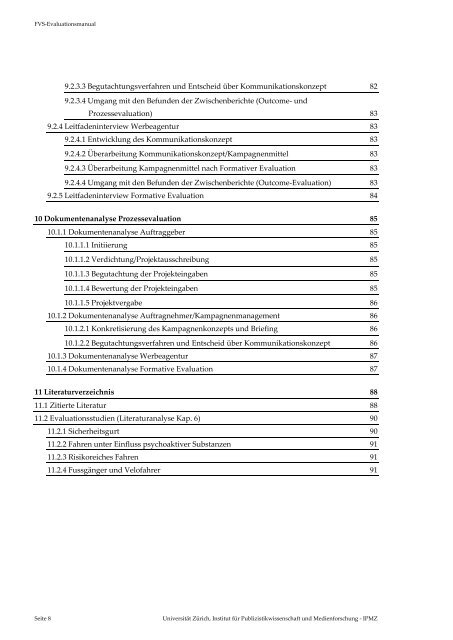 Evaluation von Verkehrssicherheitskampagnen - Fonds für ...