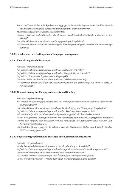 Evaluation von Verkehrssicherheitskampagnen - Fonds für ...