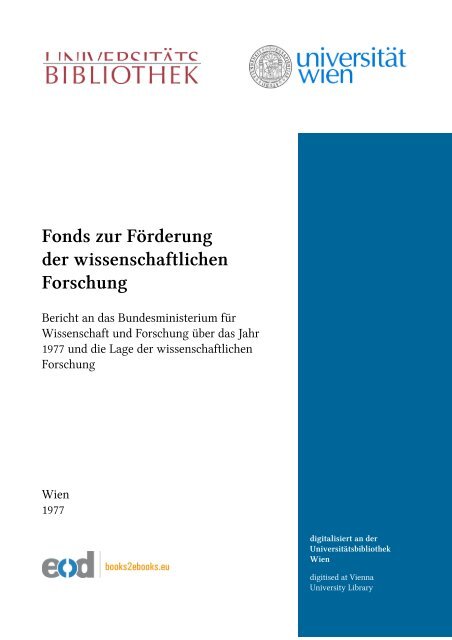 Fonds zur Förderung der wissenschaftlichen Forschung - FWF