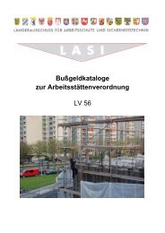 Bußgeldkataloge zur Arbeitsstättenverordnung LV 56