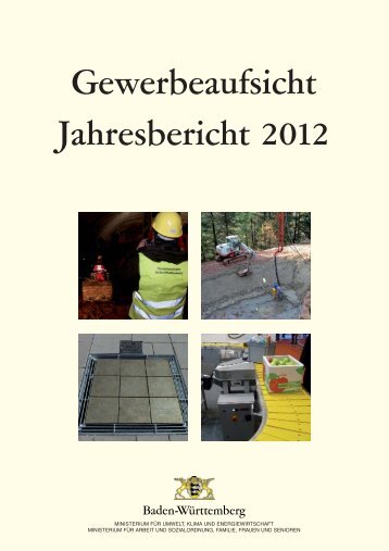Jahresbericht 2013 Litho II - Gewerbeaufsicht - Baden-Württemberg