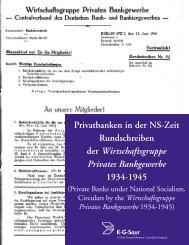 Privatbanken in der NS-Zeit Rundschreiben der ... - Gale