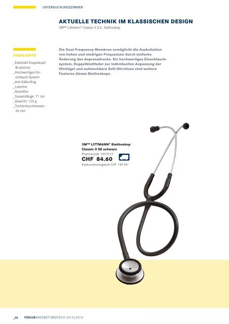 FOKUSANGEBOT MedTech 2013 - Galexis.com