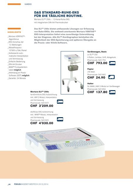 FOKUSANGEBOT MedTech 2013 - Galexis.com