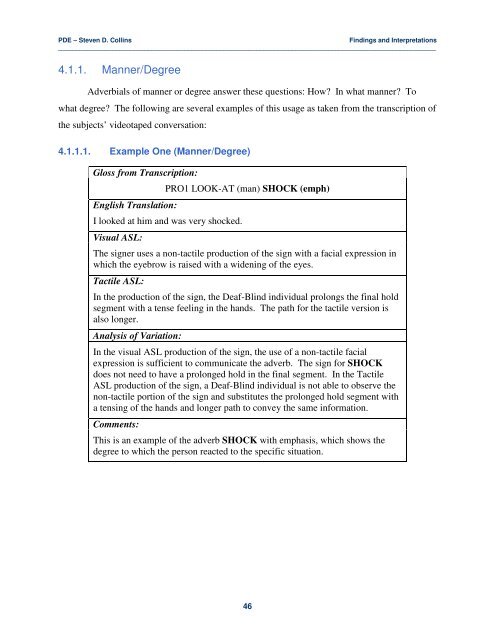 Adverbial Morphemes in Tactile ASL - Gallaudet University