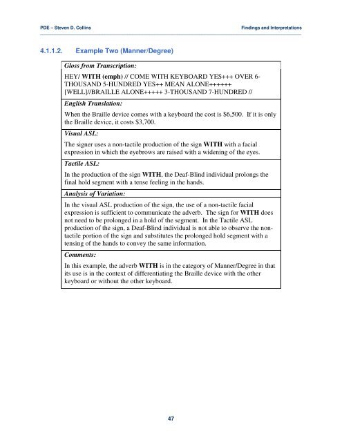 Adverbial Morphemes in Tactile ASL - Gallaudet University