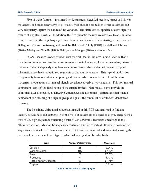 Adverbial Morphemes in Tactile ASL - Gallaudet University