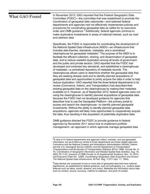 GAO-13-279SP, 2013 Annual Report - US Government ...