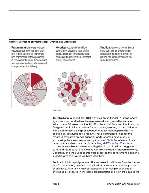 GAO-13-279SP, 2013 Annual Report - US Government ...