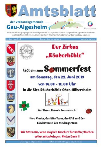 weiterlesen - Verbandsgemeinde Gau-Algesheim