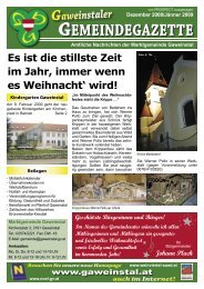 Gazette Dezember 2008/Jänner 2009 (2,42 MB - Gaweinstal