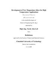 Development of New Magnesium Alloys for High Temperature ... - GBV