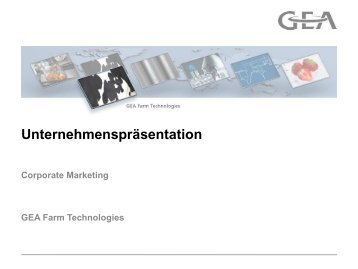 Unternehmenspräsentation - GEA Farm Technologies