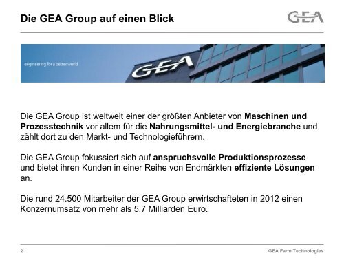 Unternehmenspräsentation - GEA Farm Technologies