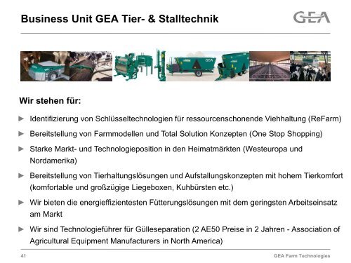 Unternehmenspräsentation - GEA Farm Technologies