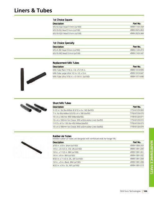 Spare Parts - GEA Farm Technologies