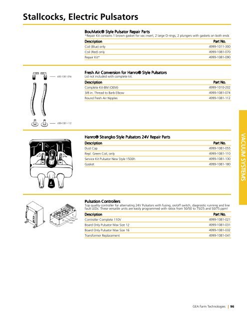 Spare Parts - GEA Farm Technologies