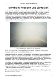 Checkliste Nebel und Eis - Gefahr/gut